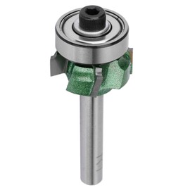 Edge Cutter, 1 Piece R1/R2/R3 Wood Cutter Tungsten Steel 4 Teeth Edge Cutter 1/4 Inch Shank Edge Tool 19 x 6 mm Teeth Trimming Cutter Trimmer Cutter (R2)