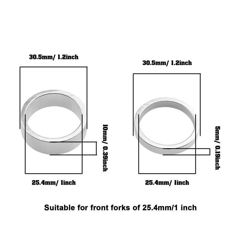 eMagTech 8Pcs Head Stem Spacer Replacement Head Tube Spacer Aluminum