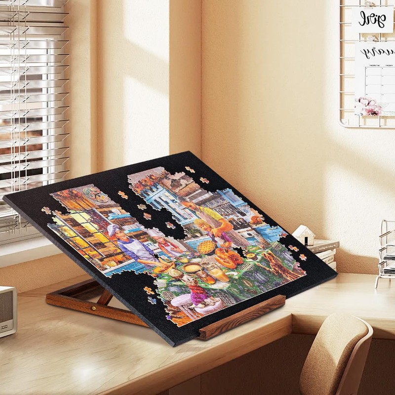 Tektalk Foldable Jigsaw Puzzle Board with 3 angle adjustable Bracket