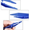 10 Pcs Disposable Tweezers Bulk Pack Blue 5 Inch Plastic