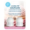 CybrTrayd 2766 Icing Tip Coupler Set, 2 Pieces, White