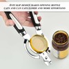 2 Pieces Manual Can Opener, Stainless Steel Cap Opener, Multifunctional