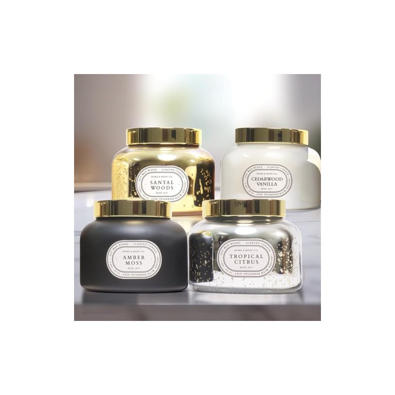 Home and Body Company Essential Oil Soy Candle Set, 12