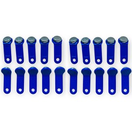 Pac Supplies Global Ltd 20 x Blue Black Non Magnetic Ibutton/Dallas Key/POS Fob - NON Magnetic
