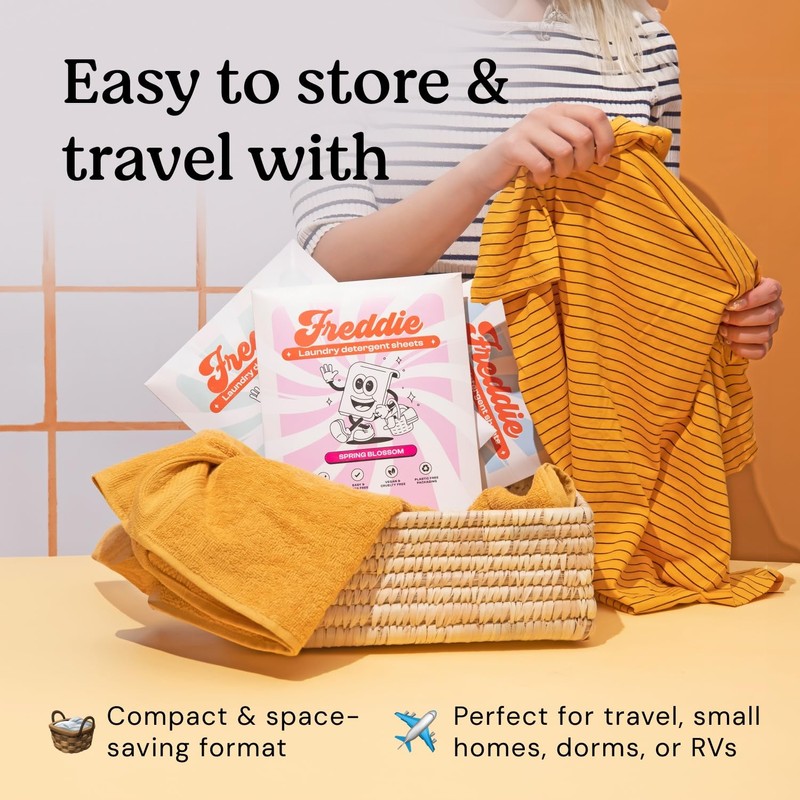 Freddie Laundry Detergent Sheets - Recyclable Packaging - No Mess