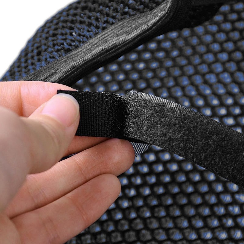 sourcing map XXL Black Blue Mesh Seat Full Cover Breathable