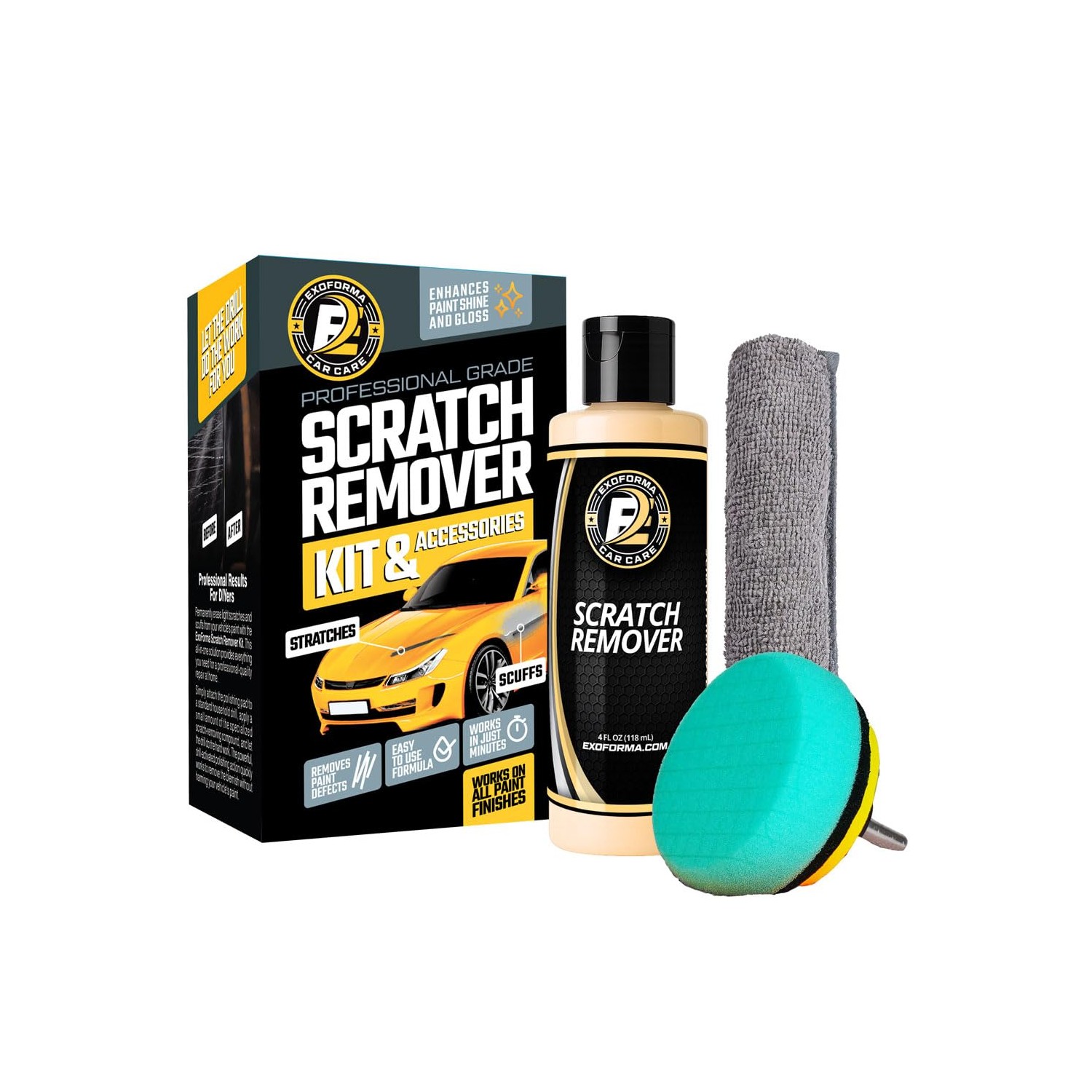 ExoForma Car Scratch Remover Kit for Scratches & Swirls - Paint ...