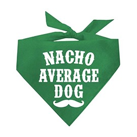 Nacho Average Dog Cinco De Mayo Dog Bandana (622 Green, One Size)