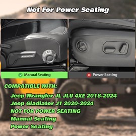 Metal Front Door Pocket Storage Box for 2018-2024 Jeep Wrangler JL JLU 4XE and 2020-2024 Gladiator JT 2/4 door 2PCS Interior Door Storage Expansion Accessories Organizer (Not for Power Seats)