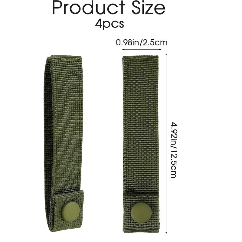 4 Pack Tactical Molle Webbing Straps,for MOLLE Attachment Strap Heavy-Duty