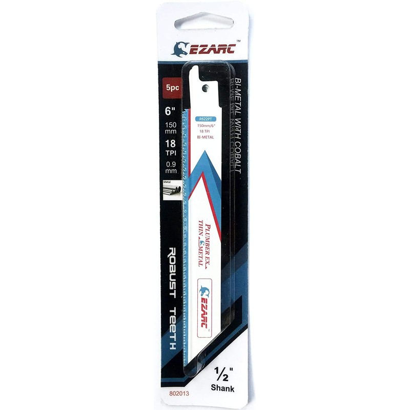 EZARC Reciprocating Saw Replacement Blades, Total Length: 5.9 inches (150