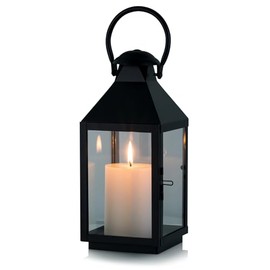 NUPTIO - Farol decorativo para velas de metal para centro de mesa, linternas colgantes de 10.2 pulgadas de alto, para bodas, fiestas, hogar, sala de estar, chimenea, decoración