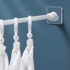 LADYMOON Adhesive Shower Curtain Rod Holder 4 Pack,Transparent Tension Bracket,No