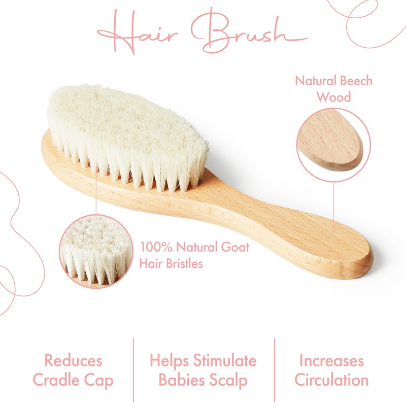 MYZI Baby Hair Brush Set – Baby Brush and Comb