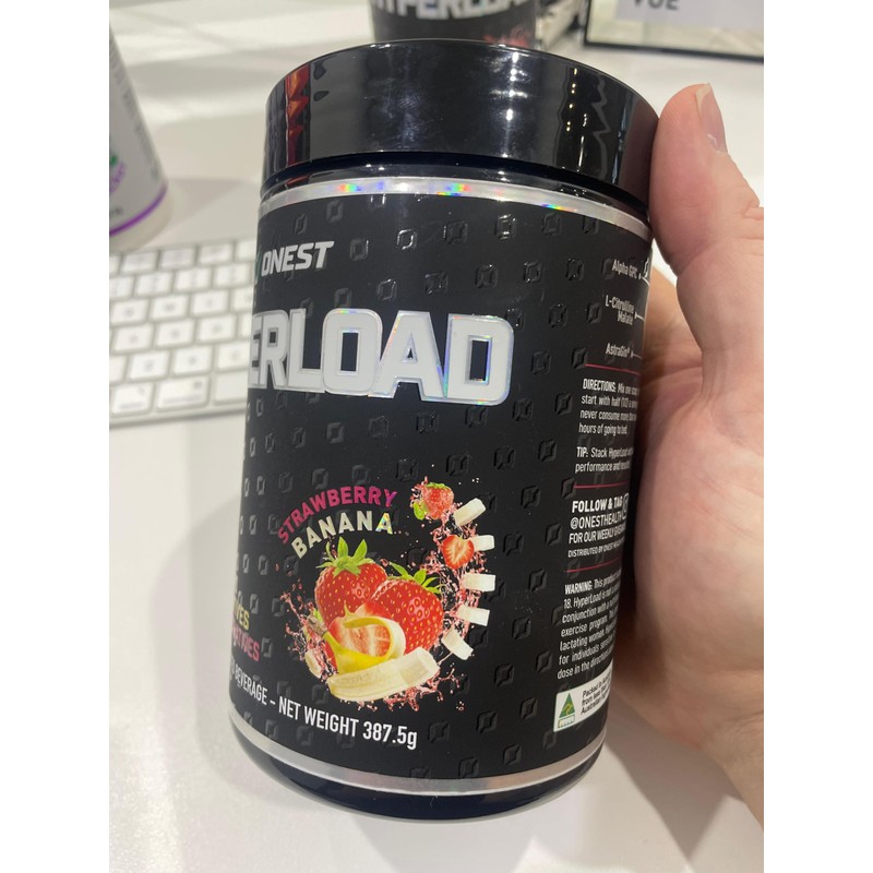 ONEST Hyperload Pre Workout Supplements 387.5g Enhances Explosiveness Muscle Strength