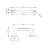 Adam Hall 1 x 3431 KG-1 Suitcase Handle Black Plastic