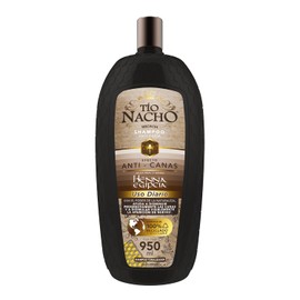 Tio Nacho Shampoo Anti-Canas y Anti-Cada, Tonalizador con Jalea Real y Henna Vegetal Egipcia, Promueve el Crecimiento del Cabello, Matizador de Canas 