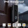 Doorbell Camera Wireless ,2K HD Dual Cameras &Head-to-Toe View ,Battery