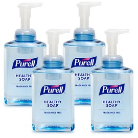 Purell Brand HEALTHY SOAP Gentle & Free Foam, Fragrance-Free, 17.4 fl oz Hand Soap Table Top Pump Bottle (Pack of 4) - 5016-04