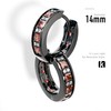 KETRYEP Black Hoop Earrings for Men Garnet Sapphire Emerald Black