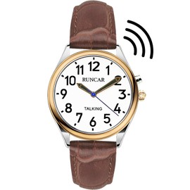 MAUJOY British English Talking Watch for Women,Big and Loud Sound, Speaks The Time, Date and Alarm Time for Elderly, Visually Impaired or Blind
