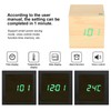 Hapivida Digital Alarm Clock Wood Effect Smart Table Alarm Clock