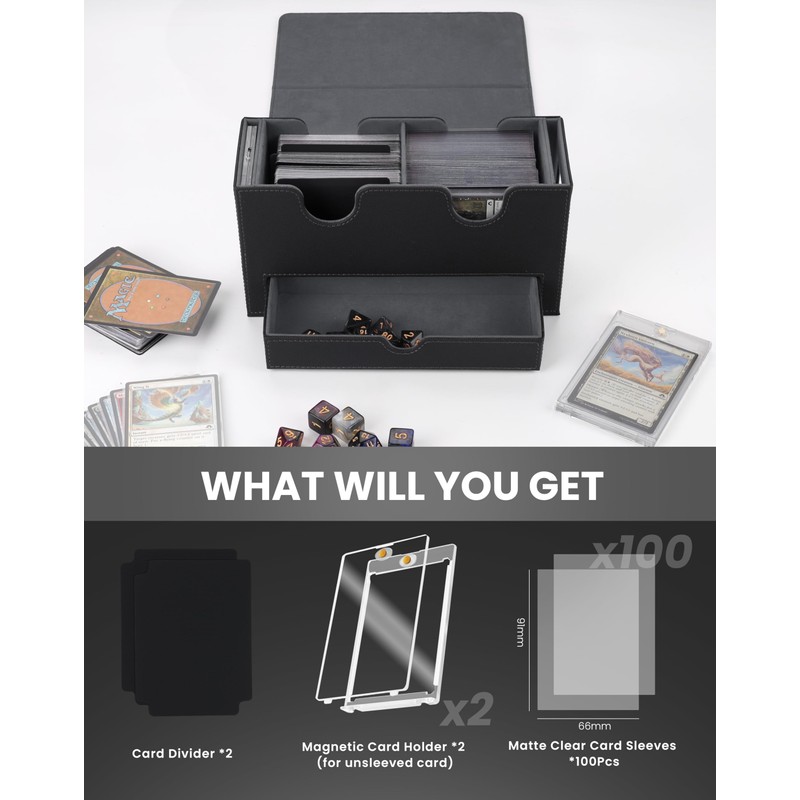MRAUF MTG Deck Box with Double Commander Display and Dice