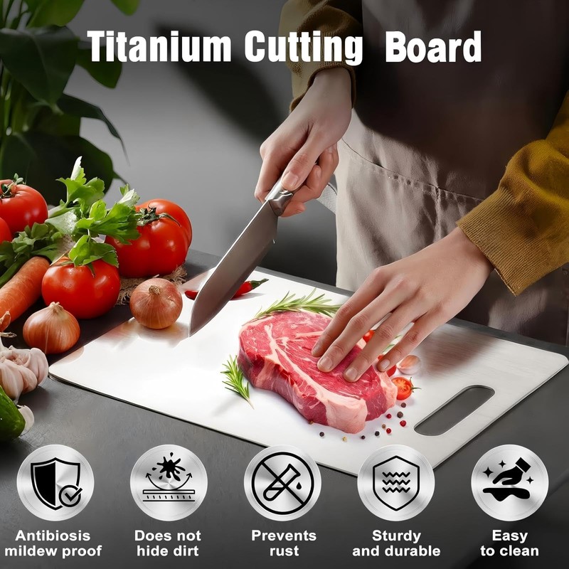 Titanium Cutting Board, Double Sided 2025 New Titanium Cutting Boards
