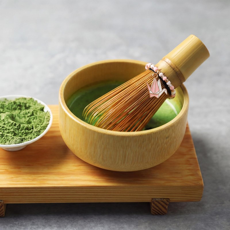 Cunno 4 Pcs Matcha Chasen Charm Decorative Chain Set with