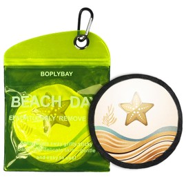 Natural Sand Remover Pouch for Beach & Travel | Aloe, Oat & Vitamin E Powder | Talc-Free, Hypoallergenic & Waterless | Reusable Eco Gift for Sensitive Skin