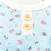 SMALLLEE_LUCKY_STORE Small Dog Clothes Cute Floral Waffle Knit Puppy Pajamas