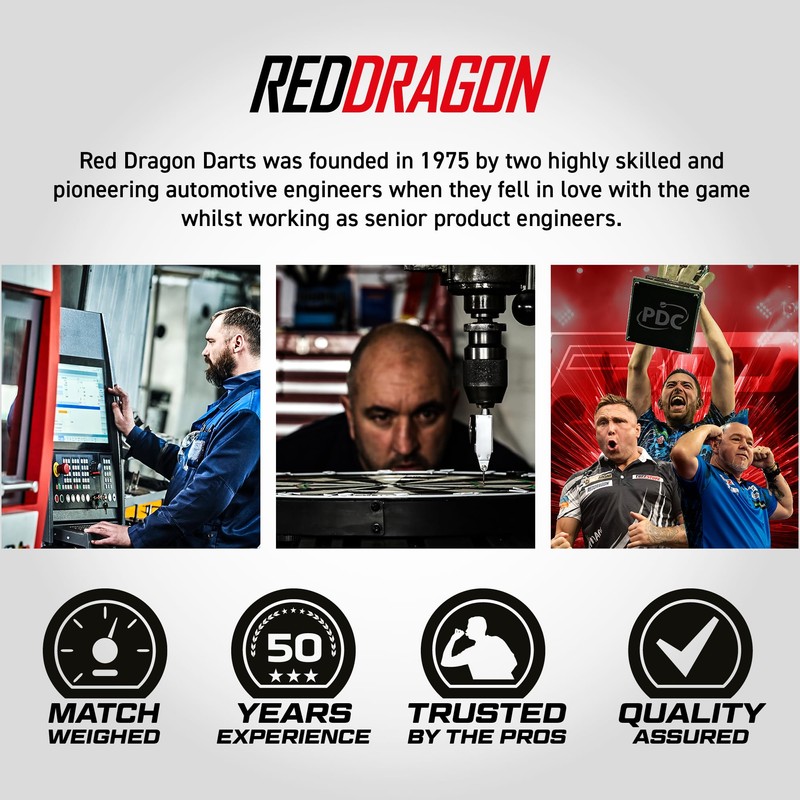 RED DRAGON Miami 24 Gram Professional Tungsten Darts Set with