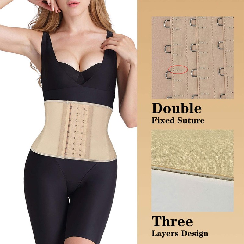 Atbuty Super Short Torso Waist Trainers Cincher Corset Tummy Shaper