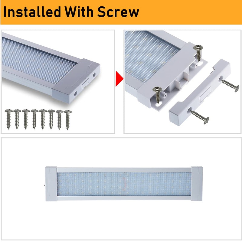 Raycharm RV Camper Cabin Ceiling Interior LED Light Fixture 18.1"