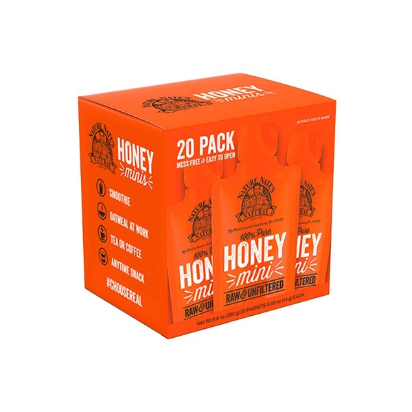 Nature Nates Raw Unfiltered Honey Minis Packets Single Comfortable Perfect Fit