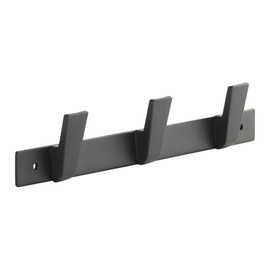 SOTECH Blackline ALBUS Hook Rail 257 mm with 3 Hooks Black Powder Coated Coat Hook