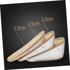 Ipetboom 2 Pairs Invisible Heightening Insoles Non Slip Inner Shoe Pads for Men Height Increase Washable Durable Gel Cushions for Added Confidence and Comfort