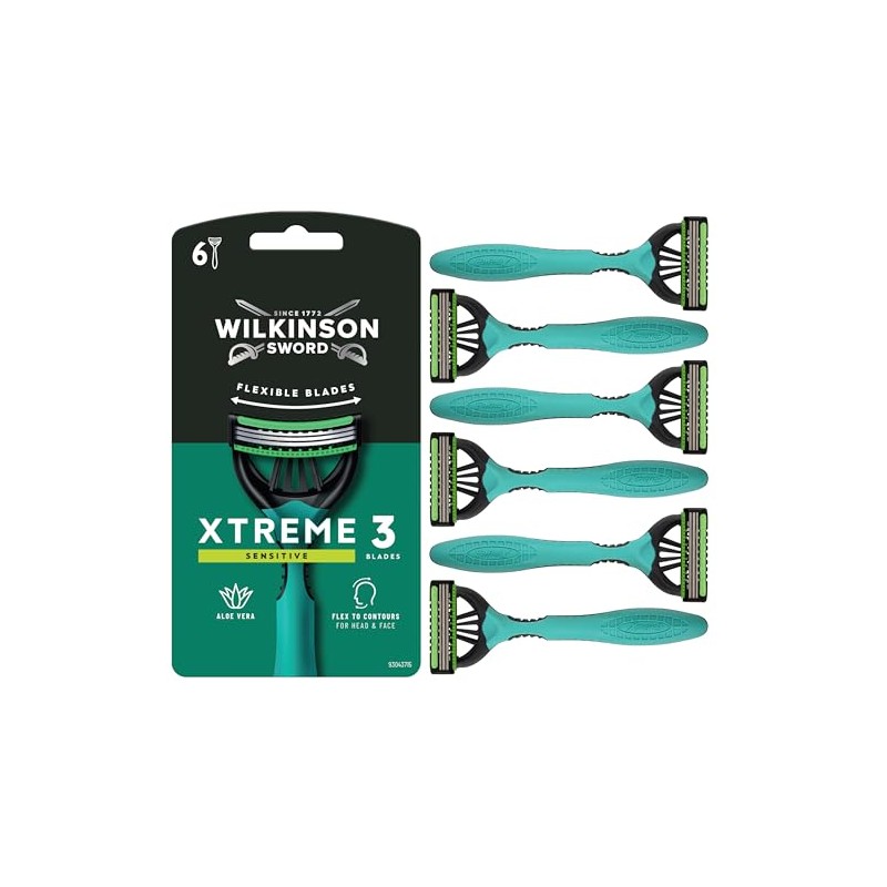 Wilkinson Sword Xtreme 3 Sensitive Disposable Razors Pack of 6