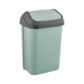 keeeper Swantje Bin, Nordic Green, 10 Litre Swing Bin, 25.5 x 19 x 38 cm