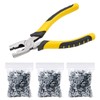 HHNIULI Wire Cage Buckle Clips Pliers with 900pcs Wire Cage
