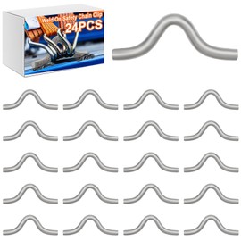 BBTO 24 PCS Safety Chain Clip 3/8 Inch Diameter Steel Weld Safety Chain Clip Connection Loops for Truck Trailer Hitch