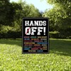 Hands Off Protest Yard Sign Social Security And Medicare Protest