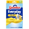 Spontex Everyday Protect Rubber Gloves | Large Size | Antibacterial