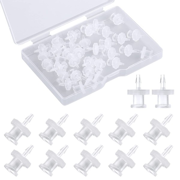 30pcs Syringe Adapter, Clear Female Luer Lock 1/16" Luer Lock