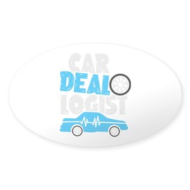 CafePress Car Dealer Cardealogist Auto Dealer Salesm Sticker Oval Car Bumper Sticker