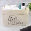 Large 'Cavalier King Charles Spaniel' Canvas Organiser/Storage Bag (OR00017464)