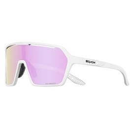 SCVCN Polarised Baseball Sunglasses for Men and Women, All-Round Sports Sunglasses for Cycling, Running, Fishing, Golf, pink