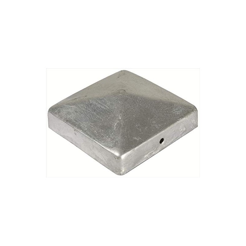 Pyramid Fence Post Cap Cover, Galvanised, 71 x 71 mm.