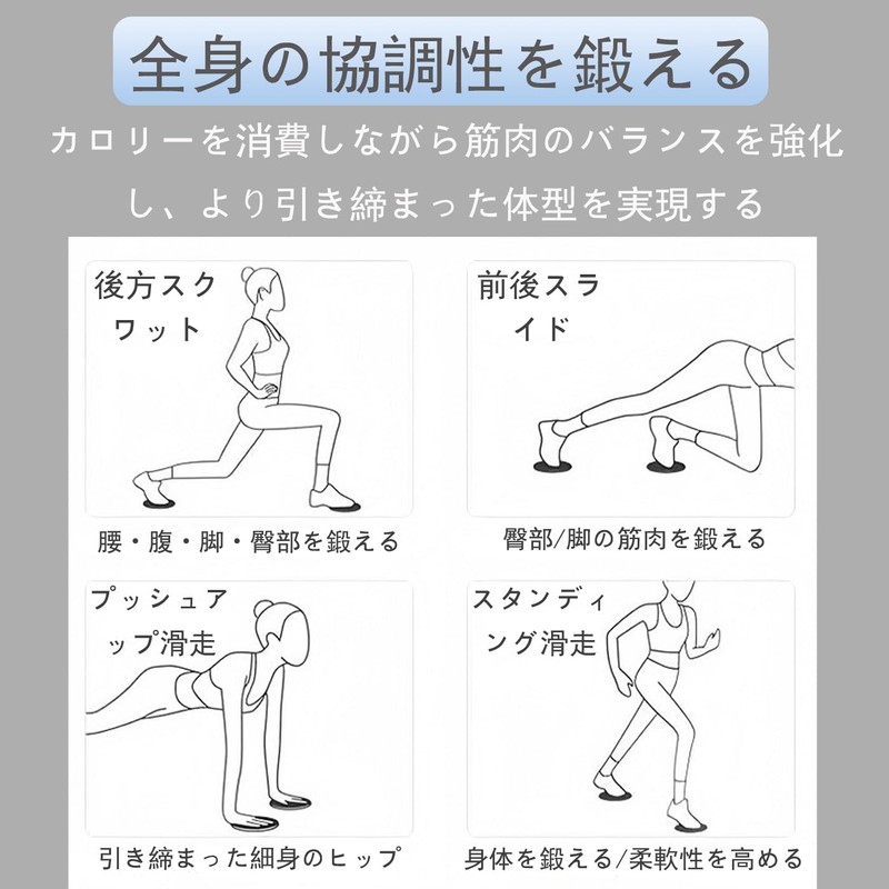 FsGrg Core Slider, Sliding Disc, Slide Board, Leg Sliders, Abdominal