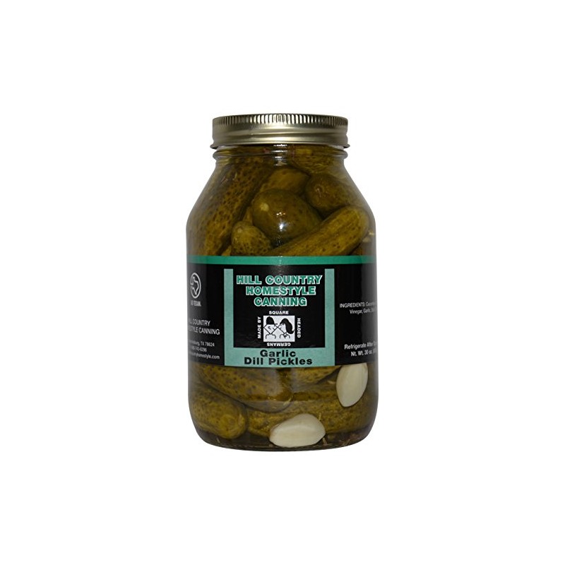 Texas Hill Country German Garlic Dill Pickles 32oz